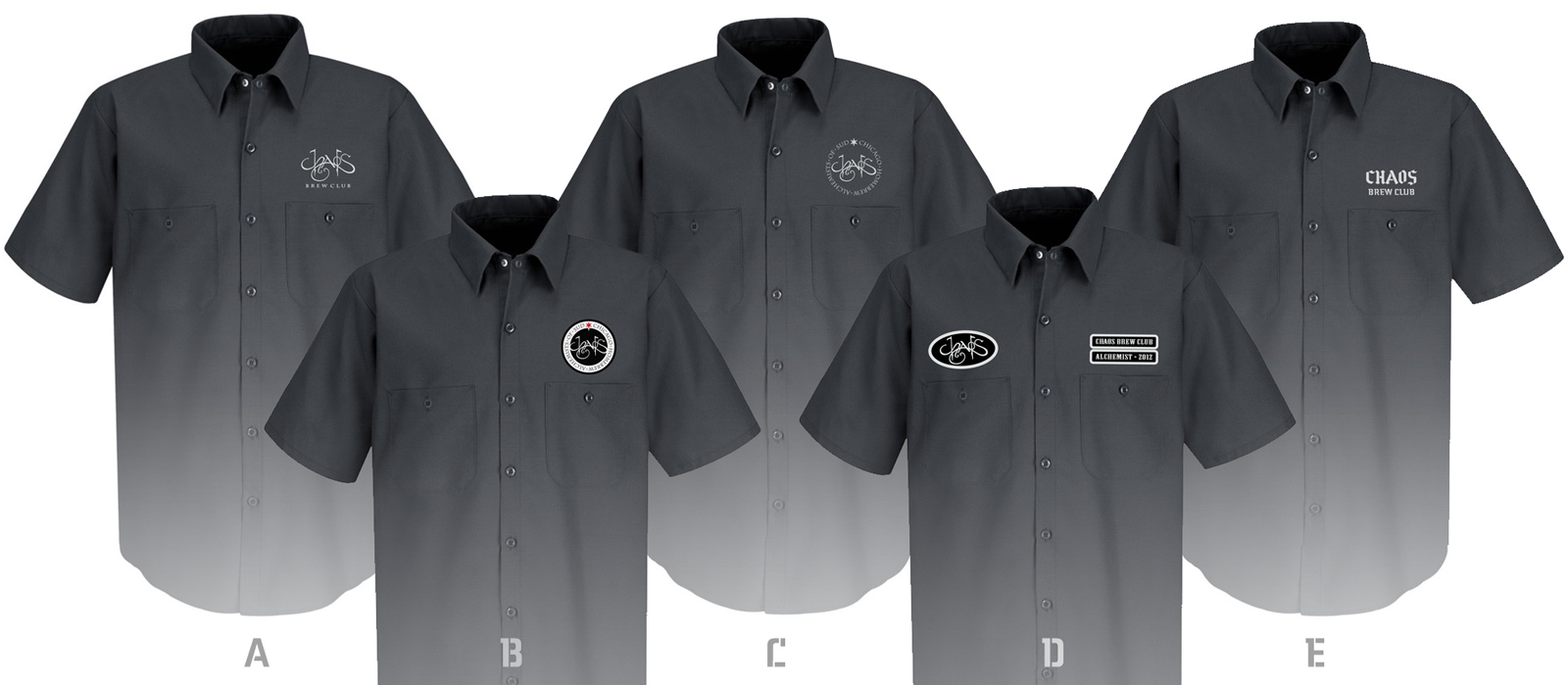 Custom brewery work store shirts